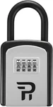 Portable Key Lock Box 4 Digit Combination Hanging Safe Weather Resistant. Fixed Price $35.62.