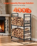 Vevor 2-TIER Indoor Firewood Rack With Fireplace Tools 400LB Capacity. Fixed Price $71.99.