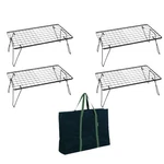 Uniflame Field Rack Steel Black 4 Pieces & Tote Bag. Fixed Price $345.28.