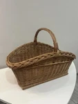 Natural Wicker Log Carrier Basket Firewood Holder Indoor Fireplace Decor. Fixed Price $84.99.