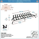 Minuteman Tapered Iron Fireplace Grate 36 X 14. Fixed Price $155.40.