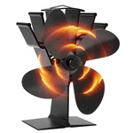 4 Blade Heat Powered Stove Fan Log Wood Burner Distribution Fireplace. Fixed Price $25.37.