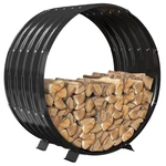 Vamfutre Round Metal Sheet Firewood Rack Indoor By Fireplace/outdoor Beside. Fixed Price $104.55.
