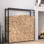 Firewood Rack Matt Black 43.3"X11"X45.7" Steel. Fixed Price $96.32.