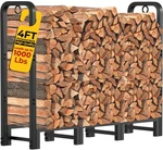 Amagabeli Firewood Rack Outdoor 4FT Heavy Duty Logs Holder For Fireplace .... Fixed Price $85.66.