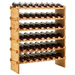 Garvee Bamboo Wine Storage Rack 36/48 Bottles, Tool-free Assembly, Natural Wood. Fixed Price $54.86.