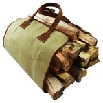 , Waterproof Waxed Canvas Firewood Bag Handmade (swayze Suede). Fixed Price $124.04.