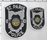 St. Paris Police (ohio) 1ST Issue Shoulder & Baseball Cap/hat Patch Set. Fixed Price $29.95.