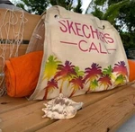 Skechers Cali Beach Bag Canvas Tote Shoulder Travel Zippered Pouches Nip. Fixed Price $35.98.