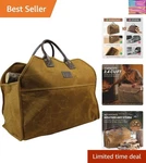 Heavy Duty Wax Canvas Log Carrier Tote,large Bag,durable H.... Fixed Price $55.90.