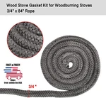 3/4" X 84" Wood Stove Gasket Rope Replacement For Fireplace Doors. Fixed Price $14.18.