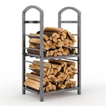 30 High Double Layer Firewood Rack Outdoor,outdoor Indoor,for Fireplace,patio. Fixed Price $40.79.