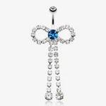 Radiant Sparkles Bow-tie Belly Button Ring. Fixed Price $18.95.