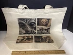 Aliens Exist Canvas Tote Shopping Bag 17 X14.5 X6 Sci Fi Unique Well Made. Fixed Price $17.10.