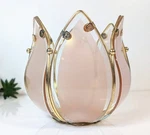 Vintage Hollywood Regency Pink Blush Lotus Flower Glass Lamp 1 Replacement Shade. Fixed Price $71.13.