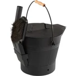 Pure Garden Pit Ash Bucket With Lid, Broom, Shove, Fireplace Metal. Fixed Price $41.99.
