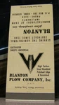 Vintage Matchbook Cover R5 Rome Georgia Blanton Plow Farm Steel Implements. Fixed Price $29.99.