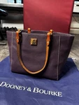 Dooney & Bourke Pebble Grain Leather Classic Tote - Plum/purple. Fixed Price $130.00.
