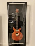 Guitar Display Case Electric Black Wood Cabinet Gibson Fender Rack Shadow Box. Fixed Price $349.88.