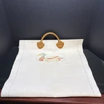 Rare Vtg Ll Bean Duck Firewood Log Carrier Carry Tote Canvas Sawtooth Tag. Fixed Price $229.00.