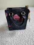 Coach North/south Mini Tote Bag Charm, Signature Canvas With Cherry Print, Nwt !. Fixed Price $48.00.