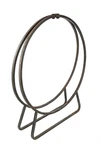 Vintage Rustic Wrought Iron Metal Round Circular Log Holder Hearthware. Fixed Price $55.00.