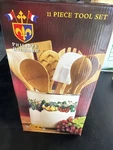 Rare Kensington Garden 11 Piece Tool Set Bamboo Richard Philippe Crock Holder. Fixed Price $55.00.