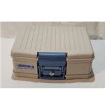 Brinks Home Security Portable Small Fire Safe Key Lock Beige/blue. Fixed Price $32.95.