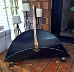 Log Holder Tole & Brass Footed With Handle Fireplace Vintage Collectible. Fixed Price $99.95.