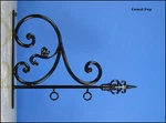Forged Wrought Iron Shop Sign Hanger - Holder Bracket The Summit. Fixed Price $73.50.