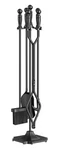 Fireplace Tools 5 Pieces Wrought Iron Fireset Woodstove Log Tongs Holder .... Fixed Price $65.69.
