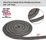Graphite Impregnated Fiberglass Gaskets (5/8" X 84" Rope) For Woodburning Stove. Fixed Price $13.51.