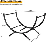 24/33/48 Inches Metal Fireplace Log Holder For Firewood Storage, Rack. Fixed Price $19.99.
