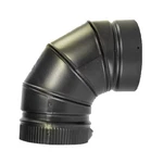 Selkirk DSP6E9-1 Double Wall Stove Pipe, 6-INCH, 90 Degree Elbow Matte Black. Fixed Price $102.53.