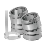 Duravent 5DT E15KSS 5" Duratech Elbow Kit Stainless Steel. Fixed Price $232.74.