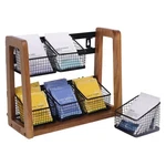 Htb 2-TIER Tea Bag Organizer With Acacia Wood Stand Countertop Wall Mount. Fixed Price $59.18.