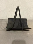 Black Metal Kindling Holder Log Cradle Fire Starters U Shaped Minimalist 8.75. Fixed Price $34.99.