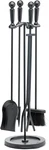 Uniflame F-1583B Comfortable Stand Poker Brushed Fireplace Tool Set, 5PCS, Black. Fixed Price $44.99.
