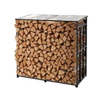 Firewood Rack With Sloped Roof, Ft Outdoor Holder, 1/4 Cord Log. Fixed Price $196.65.