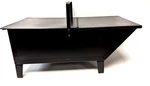 Large Steel Fireplace Wood Burner Ash Holder Coal Hod Matte Black 24X12X9.5". Fixed Price $77.50.