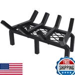 14" Cast Iron Fireplace Grate W/ember Retainer, Heavy Duty Log Holder. Fixed Price $75.08.