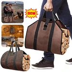 Firewood Log Carrier Bag-heavy Duty Waxed Canvas Tote For Fireplace Storage. Fixed Price $10.89.