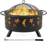 30IN Pits Wood Burning Outdoor Fireplace W/spark Screen Poker For Bonfire. Fixed Price $148.29.