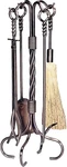 Uniflame F-1323 5-PIECE Antique Copper Wrought Iron Fireplace Tools Set Bronze. Fixed Price $70.99.