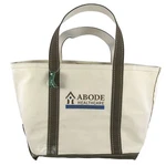Vtg Llbean Boat & Tote Waxed Canvas Bag Off White Brown Everyday. Fixed Price $61.05.