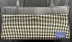 Pendleton Wool Leather Mesh Houndstooth Bag Tote Travel Pet Carrier Beach Vtg. Fixed Price $89.98.