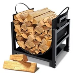 Mofeez Firewood Rack Log Holder Indoor With Carrier, Powder-coated Steel Ma. Fixed Price $168.27.