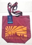 "be Sunshine" Northern Original Burgundy Canvas Tote Bag. 16 X 15 Inches. Fixed Price $5.99.