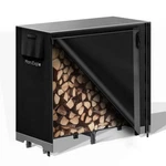 Firewood Log Rack 4FT Heavy Duty Outdoor Indoor Storage Black Cover Mars Explo. Fixed Price $124.99.