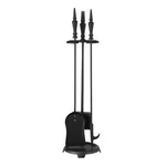 Rocky Mountain Goods Fireplace Tool Set Wrought Iron Black 29 - Long. Fixed Price $57.57.
